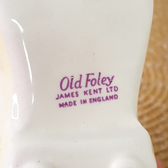 Vtg Old Foley🌺James Kent Harmony Rose Boot Shoe Flower Vase - Picture 6 of 7